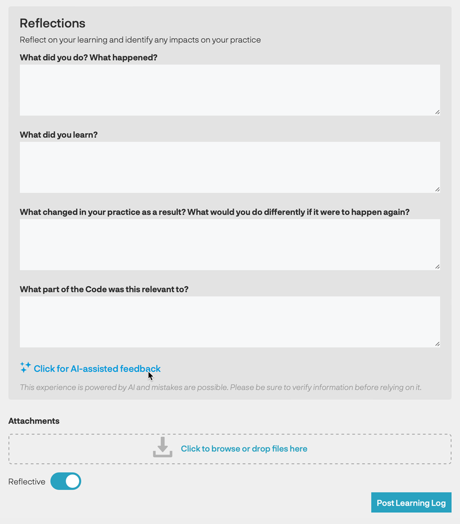 AI assisted reflections